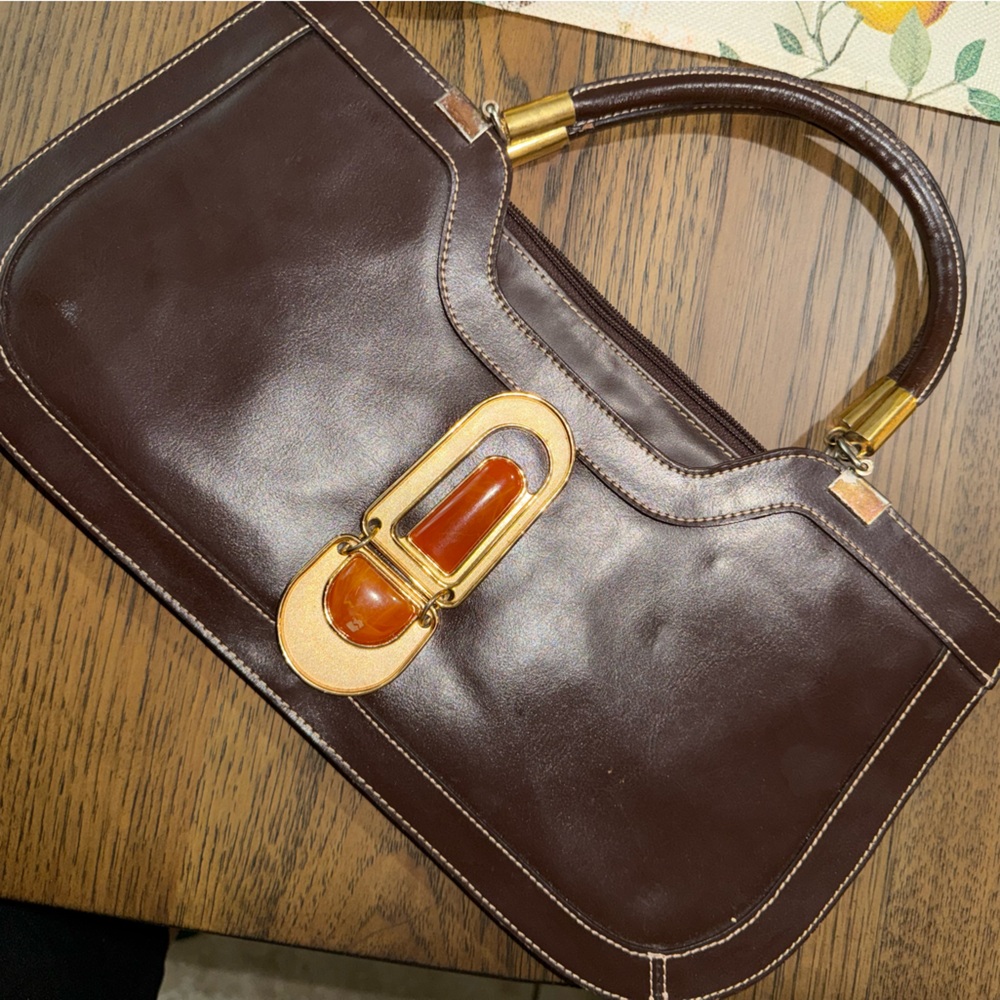 Vintage Victoria Wieck Beverly Hills Leather Handbag